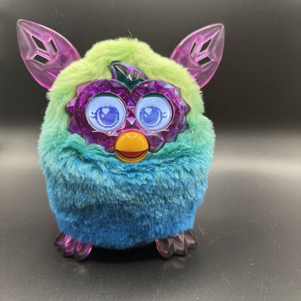 Furby Boom Crystal Series Pink Blue Hasbro 2012 Tested / Works